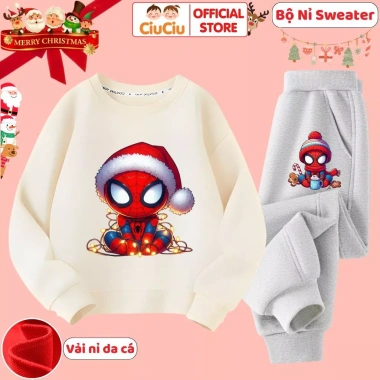 Bộ Quần Áo Nỉ Trai Siêu Nhân Nhện Giáng Sinh Noel - Vải Nỉ Mềm Ấm 296.000₫ 10 Bộ Quần Áo Nỉ Trai Siêu Nhân Nhện Giáng Sinh Noel - Vải Nỉ Mềm Ấm 296.000₫ 10