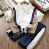 Bộ quần áo phối màu POLO NAM - Set đi chơi, học, mặc nhà, size 14-50kg, giảm 168k
