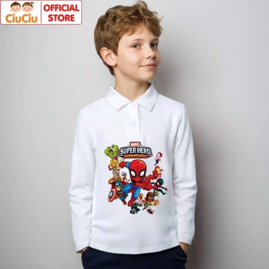 Bộ Quần Áo Polo Dài Tay Siêu Nhân Người Nhện Spiderman cho Bé Trai - Thun Cotton 207.000 CIUCIU KID 8