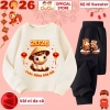 Bộ Quần Áo Tết Bính Ngọ 2.026 Cho Bé Trai & Bé Gái - CIUCIU KID Vải Nỉ Da Cá Mềm Ấm, Giữ Nhiệt, Giá Ưu Đãi 296k 5