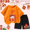 Bộ Quần Áo Tết Lì Xì 2.026 cho Bé Trai - Bé Gái, Set Cộc Tay Thun Cotton CIUCIU KID, Giá chỉ 179.000 VND 5