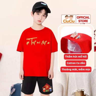 Bộ Quần Áo Tết Lì Xì 2.026 cho Bé Trai - Bé Gái, Set Cộc Tay Thun Cotton CIUCIU KID, Giá chỉ 179.000 VND 9 Bộ Quần Áo Tết Lì Xì 2.026 cho Bé Trai - Bé Gái, Set Cộc Tay Thun Cotton CIUCIU KID, Giá chỉ 179.000 VND 9