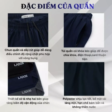 Bộ quần áo thể thao nam co giãn LADOS-7.147 áo tanktop và quần thun 3 lỗ tập gym chạy bộ, giảm còn 199.000₫