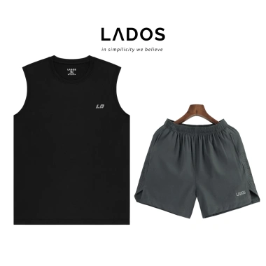 Bộ quần áo thể thao nam co giãn LADOS-7.147 áo tanktop và quần thun 3 lỗ tập gym chạy bộ, giảm còn 199.000₫