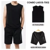 Bộ quần áo thể thao nam LADOS-7.002 cotton co giãn - Áo tanktop và quần thun, phù hợp tập gym chạy bộ, giảm giá 222k