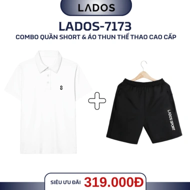 Bộ quần áo thể thao nam LADOS 7.173 vải co giãn tập gym chạy bộ - Giá ưu đãi 239k