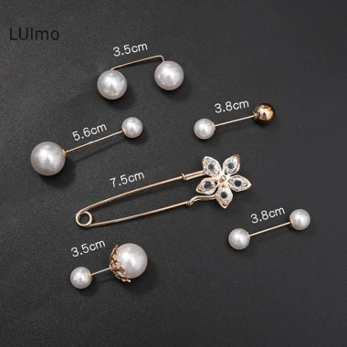 Bộ Quần Áo Thổ Cẩm Nữ Điều Chỉnh Eo Ngọc Trai Áo Len Đầm Trâm Cài Huy Hiệu DIY SBS 4