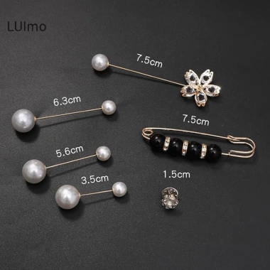 Bộ Quần Áo Thổ Cẩm Nữ Điều Chỉnh Eo Ngọc Trai Áo Len Đầm Trâm Cài Huy Hiệu DIY SBS 8
