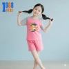 Bộ quần áo thun bé gái màu hồng, phông in đa hình 15-40kg - giảm còn 180.000₫ 2