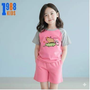 Bộ quần áo thun bé gái màu hồng, phông in đa hình 15-40kg - giảm còn 180.000₫ 3 Bộ quần áo thun bé gái màu hồng, phông in đa hình 15-40kg - giảm còn 180.000₫ 3