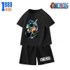 Bộ quần áo thun cotton mùa hè cho bé trai Anime One Piece – Cộc mát, in sắc nét, Mã 04, giảm còn 169k 3