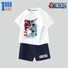 Bộ quần áo thun cotton mùa hè cho bé trai Anime One Piece – Cộc mát, in sắc nét, Mã 04, giảm còn 169k 7