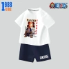 Bộ quần áo thun cotton mùa hè cho bé trai Anime One Piece – Cộc mát, in sắc nét, Mã 04, giảm còn 169k 10
