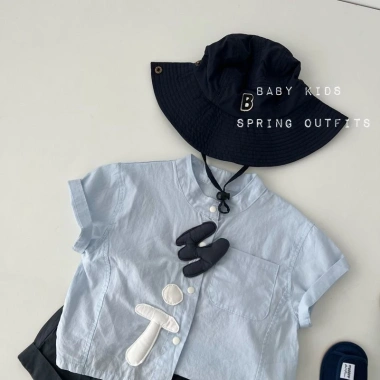 Bộ quần short áo sơ mi rộng cho bé 1-5Y - Hai mảnh mát mẻ mùa hè, giảm giá 266k 5