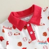 Bộ quần short trẻ em Aqua áo sơ mi ngắn tay bóng chày golf 2 mảnh mùa hè 6