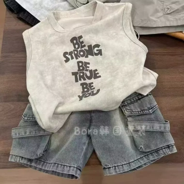 Bộ Quần Short Xe Tăng Bé Trai Thời Trang, Thoáng Khí Poly, Mềm Mại, Bền Đẹp: Giá 387k