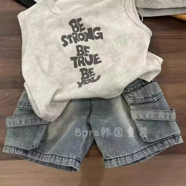 Bộ Quần Short Xe Tăng Bé Trai Thời Trang, Thoáng Khí Poly, Mềm Mại, Bền Đẹp: Giá 387k