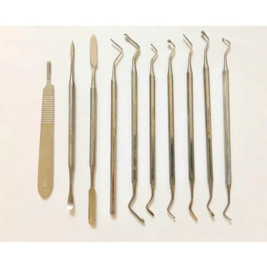 Bộ que hàn nha khoa đa năng: bóc tách, đo túi lợi, nạo ngà, bay đánh chất hàn – Giá 32.000đ 4 Bộ que hàn nha khoa đa năng: bóc tách, đo túi lợi, nạo ngà, bay đánh chất hàn – Giá 32.000đ 4