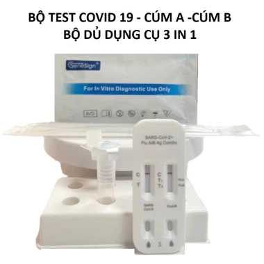 Bộ Que Test 3 Chỉ Số CÚM A + CÚM B + COVID + SART2 Hô Hấp Cấp - Hàng Chính Hãng, Giá 49.000 VNĐ