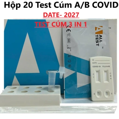 Bộ Que Test 3 Chỉ Số CÚM A + CÚM B + COVID + SART2 Hô Hấp Cấp - Hàng Chính Hãng, Giá 49.000 VNĐ 3 Bộ Que Test 3 Chỉ Số CÚM A + CÚM B + COVID + SART2 Hô Hấp Cấp - Hàng Chính Hãng, Giá 49.000 VNĐ 3