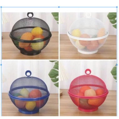 Bộ Rổ Củ Quả + Lồng Bàn Thép Phủ - Giỏ Đựng Rau Củ Trái Cây Nắp Mini - Giá 61.360₫ 4