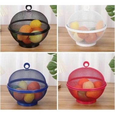 Bộ Rổ Củ Quả + Lồng Bàn Thép Phủ - Giỏ Đựng Rau Củ Trái Cây Nắp Mini - Giá 61.360₫ 5
