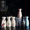 Bộ rượu gốm Nhật Bản RMAV Sake, bình trắng, chai đơn, bình ấm và vang, chỉ 175k