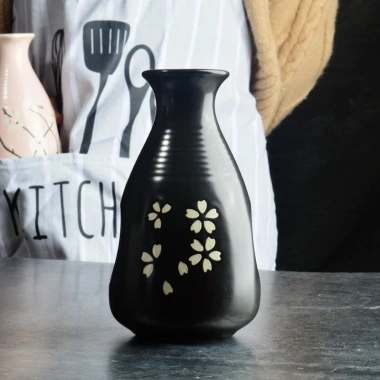 Bộ rượu gốm Nhật Bản RMAV Sake, bình trắng, chai đơn, bình ấm và vang, chỉ 175k