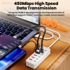 Bộ sạc 66W 12 trong 1: 6 USB và 6 Type‑C Docking Station, USB Hub mở rộng, cho điện thoại, văn phòng, nhà 137.300₫ 4