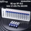 Bộ sạc AA/AAA DP-K12 12 khe tự ngắt, báo đèn khi đầy - Doublepow chính hãng 9