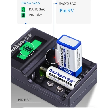 Bộ sạc AA/AAA/9V tự ngắt Doublepow UK95 - Pin AA 3.000mAh, sạc micro không dây, đồ chơi điện tử, chuột không dây, giá 129.000 VND 6 Bộ sạc AA/AAA/9V tự ngắt Doublepow UK95 - Pin AA 3.000mAh, sạc micro không dây, đồ chơi điện tử, chuột không dây, giá 129.000 VND 6