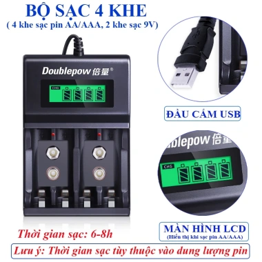 Bộ sạc AA/AAA/9V tự ngắt UK95 – Pin 9V 280/360mAh, sạc không dây, đồ chơi điện tử, chuột không dây – 136.000₫ 10
