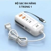 Bộ Sạc Đa Năng 5 Trong 1 - Ổ Cắm Điện 4 Cổng USB Cao Cấp, Giá Ưu Đãi 59.250 VND
