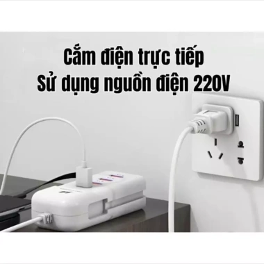 Bộ Sạc Đa Năng 5 Trong 1 - Ổ Cắm Điện 4 Cổng USB Cao Cấp, Giá Ưu Đãi 59.250 VND