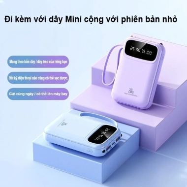 Bộ sạc di động 20.000 mAh + 4 cáp sạc nhanh, siêu nhanh, giá 115.800 VND 4 Bộ sạc di động 20.000 mAh + 4 cáp sạc nhanh, siêu nhanh, giá 115.800 VND 4