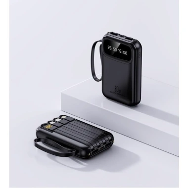 Bộ sạc di động 20.000 mAh + 4 cáp sạc nhanh, siêu nhanh, giá 115.800 VND