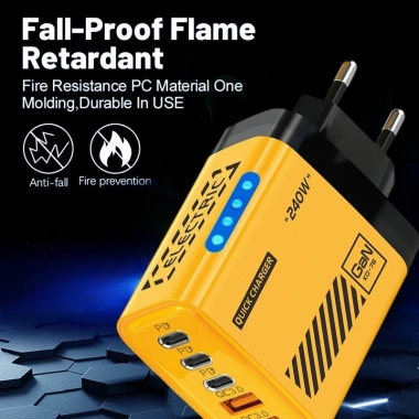 Bộ sạc di động 240W USB kép - Sạc nhanh laptop, điện thoại, tablet, 5 cổng - 89.870₫ 9
