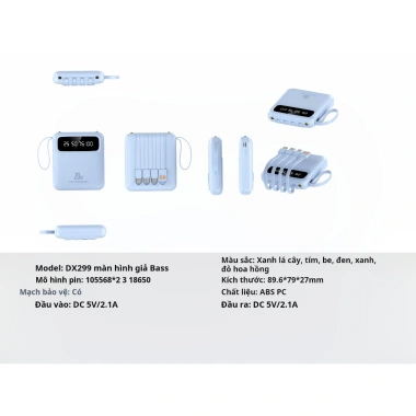Bộ sạc di động Sạc Nhanh PD20W 10.000-20.000mAh kèm 4 dây, giá chỉ 114.400₫