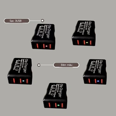 Bộ sạc điện thoại di động ắc quy xe máy 12V/24V, xe tải thủy tới 5V USB sạc nhanh, giá ưu đãi 40.740đ