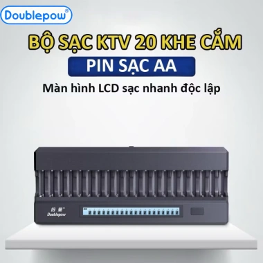 Bộ Sạc Doublepow DP-K20 20 Pin AA Sạc Nhanh Tự Ngắt Màn Hình LCD Giá Chỉ 278.000đ