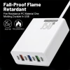 Bộ sạc du lịch 120W 7 cổng 4PD + 3USB chống cháy PC‑ABS, tương thích US EU UK – Giá 149k 5
