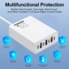Bộ sạc du lịch 120W 7 cổng 4PD + 3USB chống cháy PC‑ABS, tương thích US EU UK – Giá 149k 8