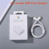 Bộ sạc Google Pixel 7/6 Pro 30W chính hãng EU, sạc nhanh, chuyển đổi du lịch, cáp USB‑C 2