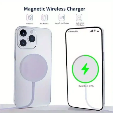 Bộ sạc không dây 15W từ tính cho iPhone 16-15-14-13-12-11, Type-C, cáp 1m - 148.147₫