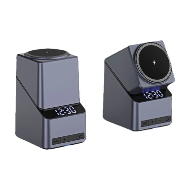 Bộ sạc không dây xoay NAMSHEVA 4 trong 1 - Đế sạc tai nghe, đồng hồ, sạc nhanh 15W 10