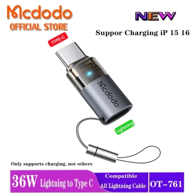 Bộ sạc Mcdodo 36W PD Type-C sang Lightning cho iPhone 16 Max, 15-11, Xr - Giá 113.300₫ 2