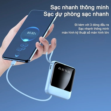 Bộ sạc nhanh 20.000mAh/10.000mAh Pin mini, kèm nhiều dây sạc - Giá ưu đãi 185k 3 Bộ sạc nhanh 20.000mAh/10.000mAh Pin mini, kèm nhiều dây sạc - Giá ưu đãi 185k 3