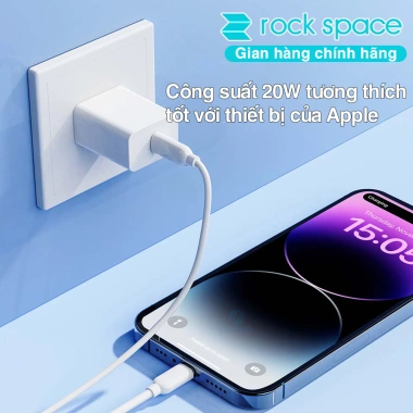 Bộ sạc nhanh 20W Rockspace T18 - Bảo hành 12 tháng, 1 đổi 1, giá 161.000₫