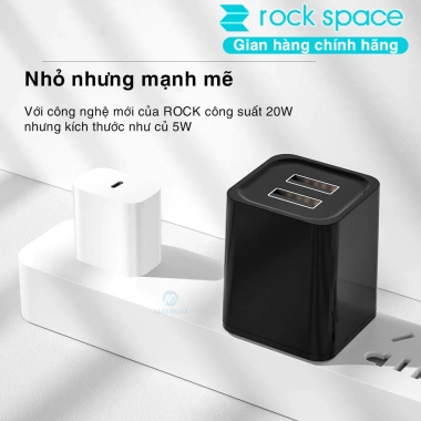 Bộ sạc nhanh 20W Rockspace T18 - Bảo hành 12 tháng, 1 đổi 1, giá 161.000₫
