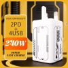 Bộ sạc nhanh 240W 4USB Anh-Mỹ-EU, đầu cắm tường, trạm sạc đa thiết bị - giá 179.300 VND 2